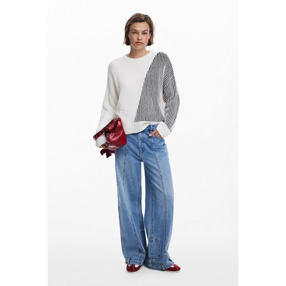 Desigual Pullover Gestreiftes Muster  