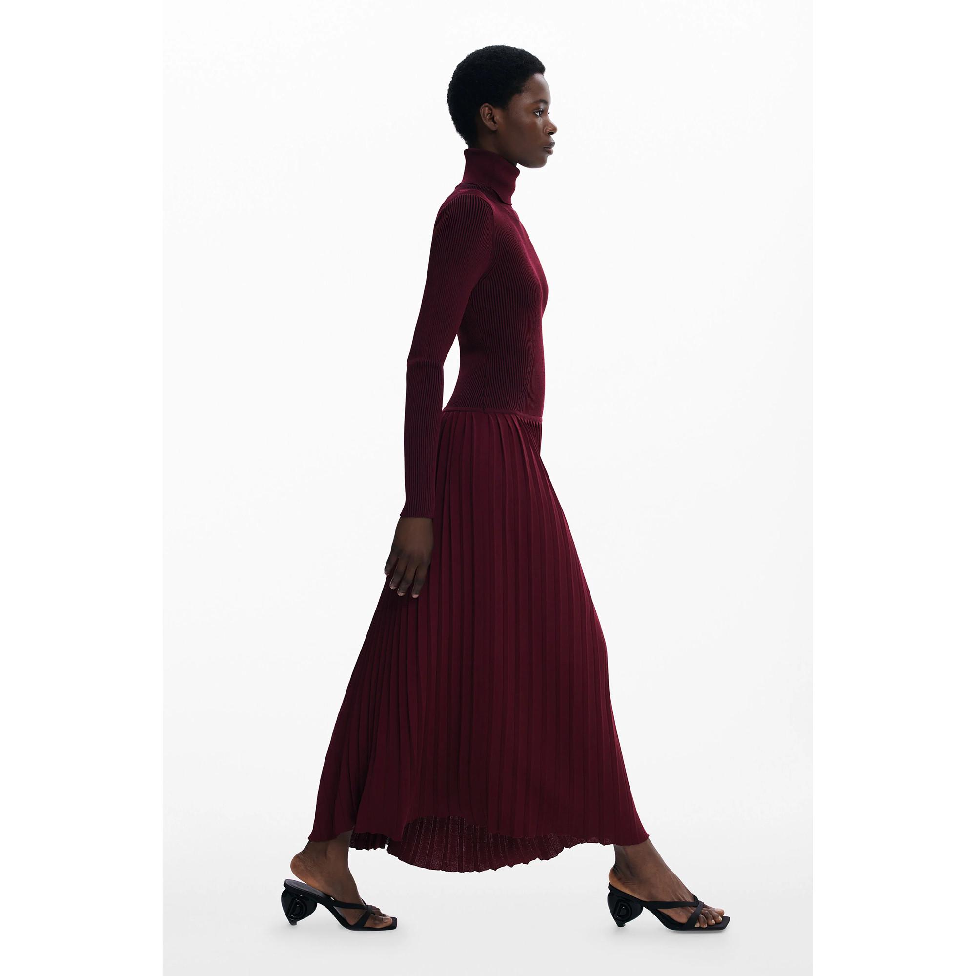 Desigual Robe Midi Fleurie Col V  