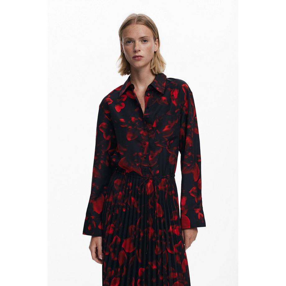 Desigual Abito Midi Plissettato Stampa Floreale  