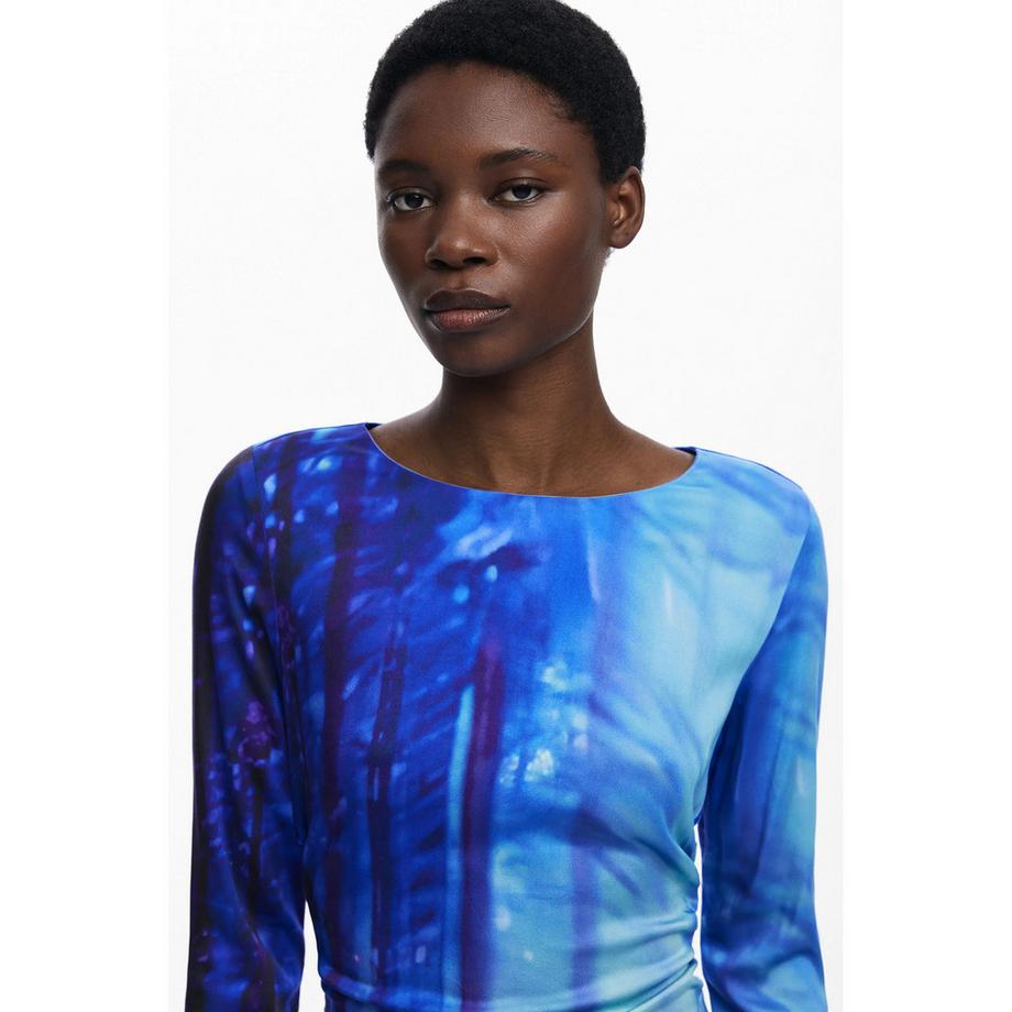 Desigual Robe Midi Manches Longues  