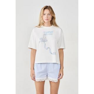 Etam T-shirt de pyjama à imprimé chat  