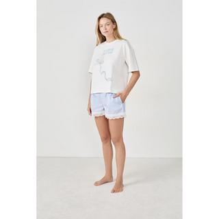 Etam T-shirt de pyjama à imprimé chat  