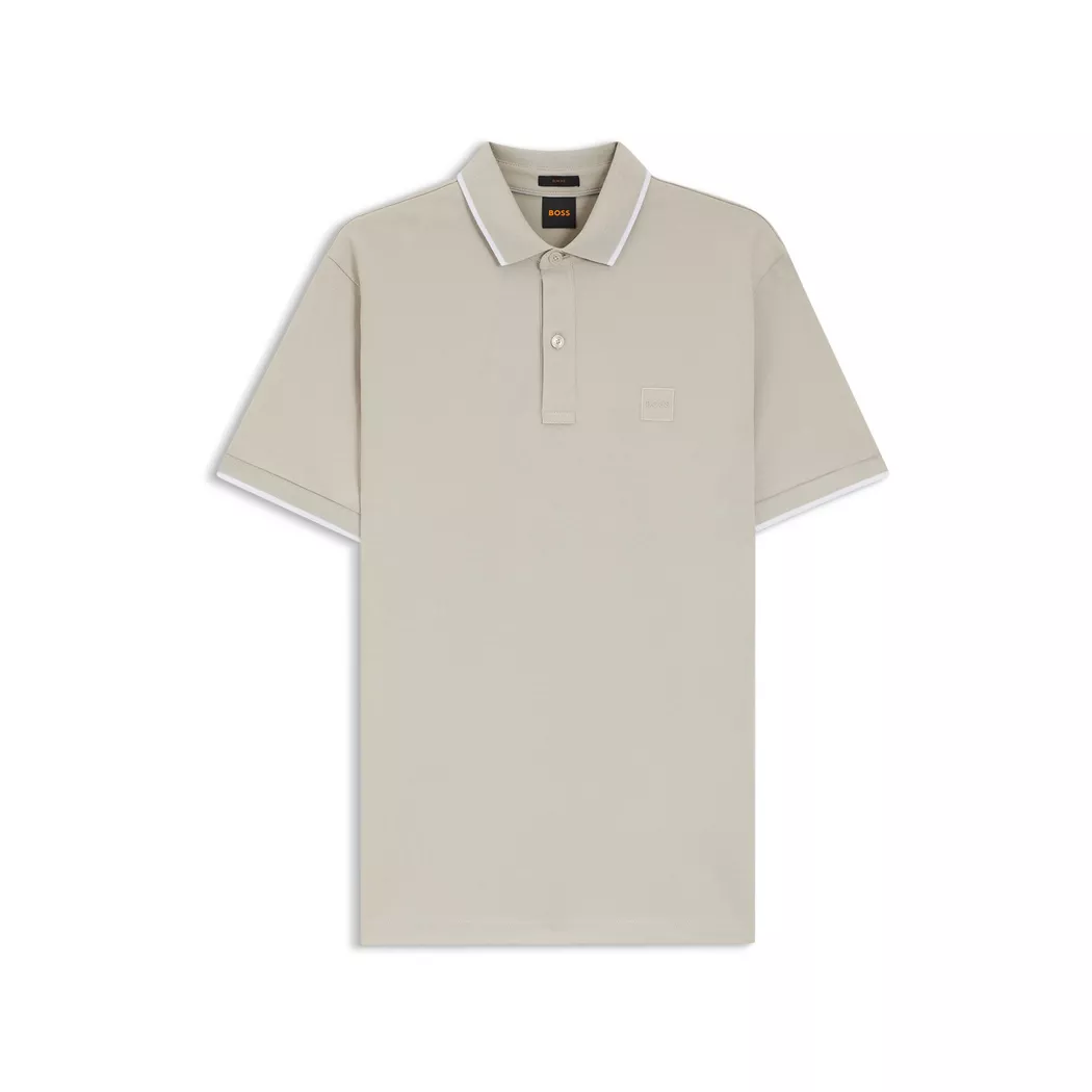 Boss Polo à Manches Courtes Passertip 10256683 Open Grey S Homme 4