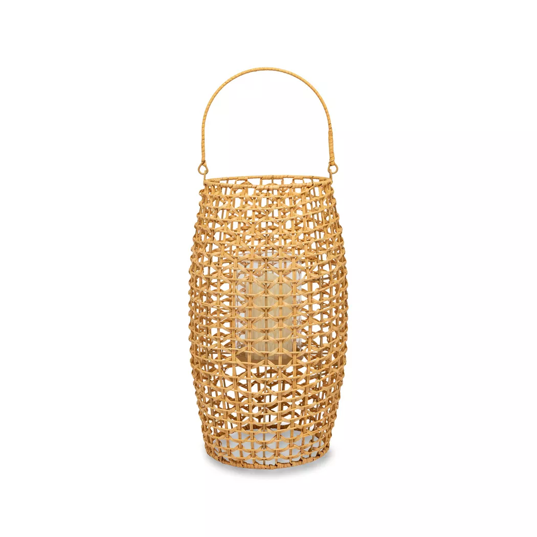 Manor - Laterne, H40CM,Ø23CM, Braun Naturel