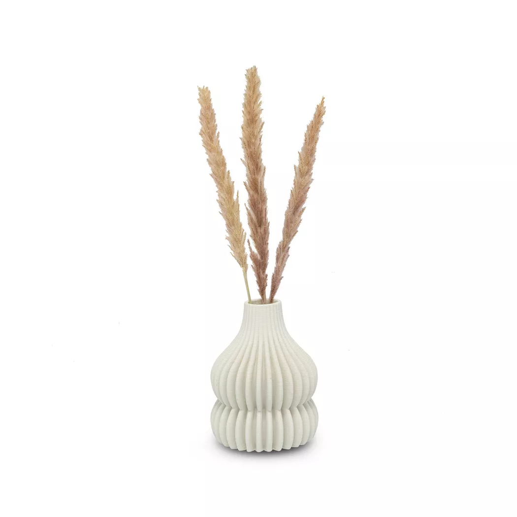 Manor - Keramikvase, H15.5CM,Ø12CM, Weiss