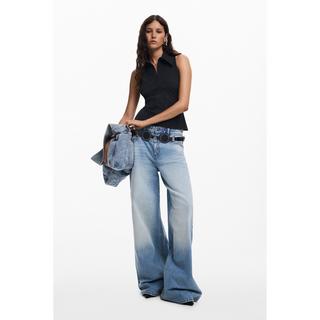 Desigual Ärmellose Bluse mit Kragen  