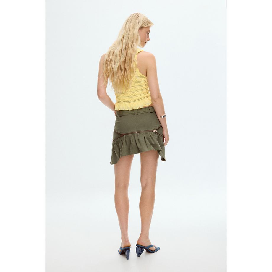 Desigual Ausgestellter Minirock mit Stickerei  