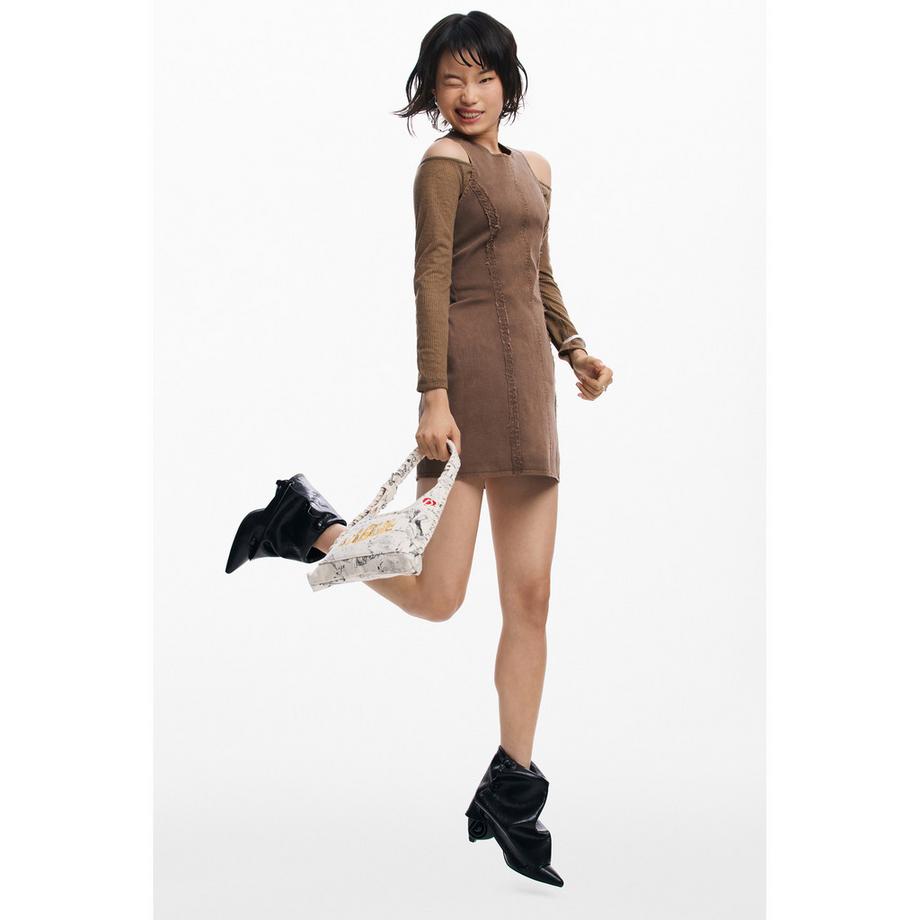 Desigual Bandeau Kleid mit Rüschen  