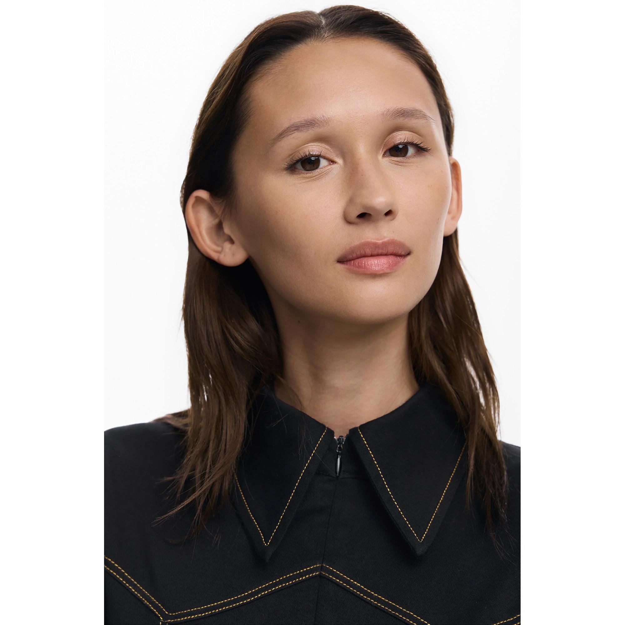 Desigual Robe Chemise Manches Longues Mini  