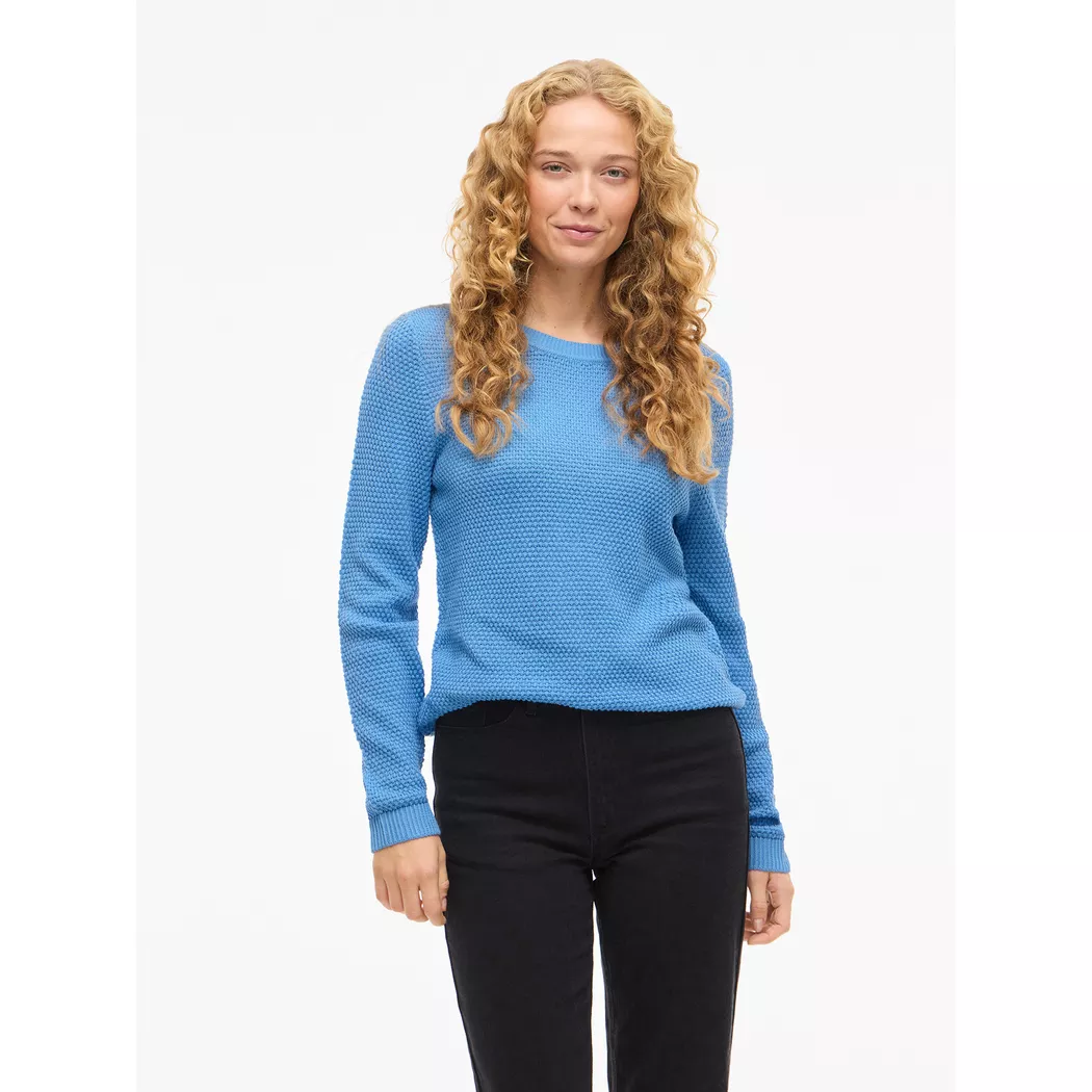 Vila Pull à Col En V Ril Medium Grey Melange XL Femme