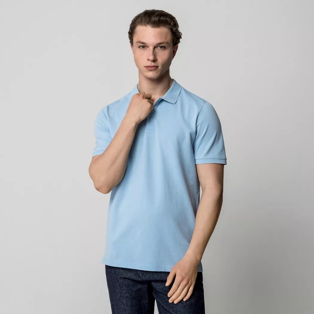 Manor Man - Polo Shirt, für Herren, Hellblau, Größe XXL