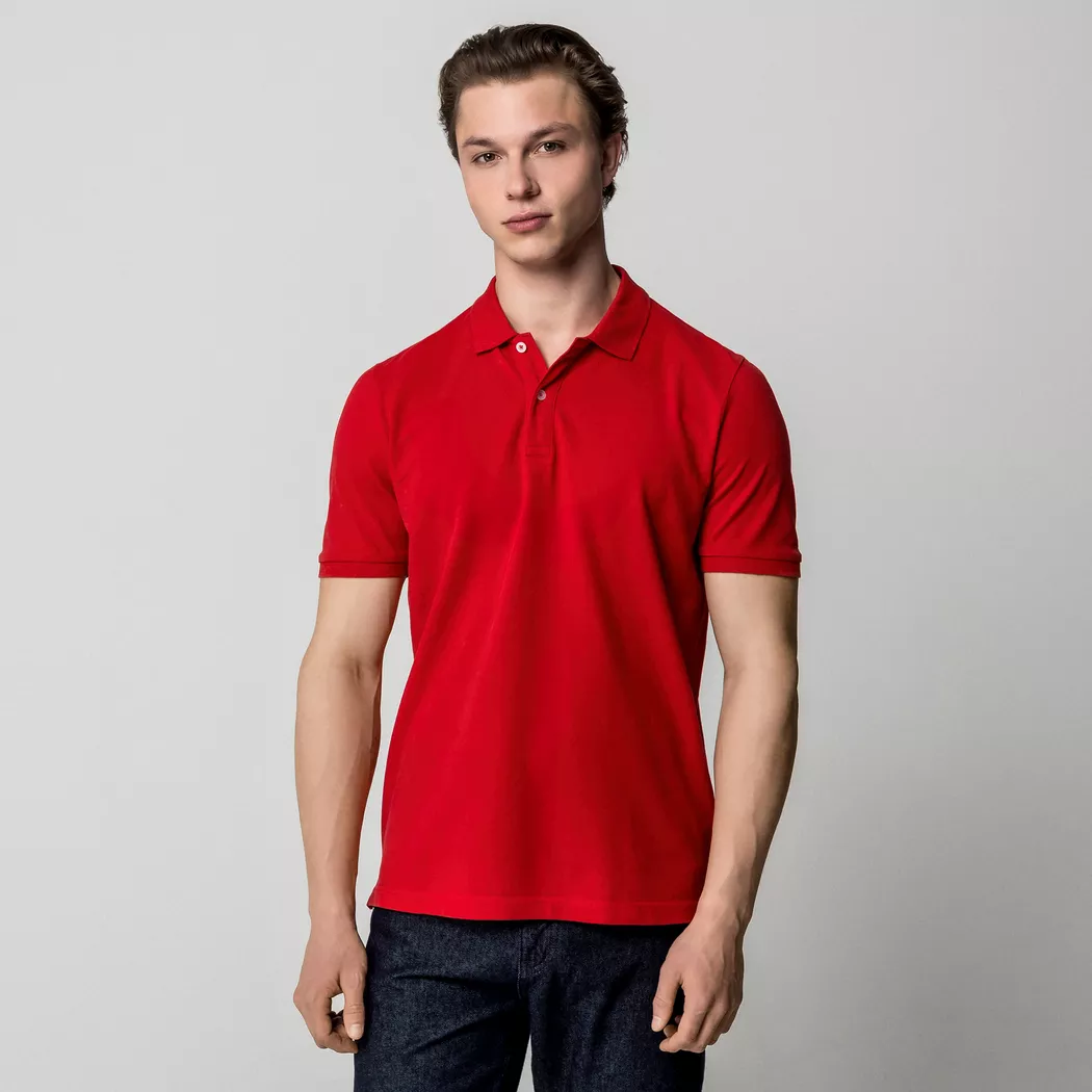 Manor Man - Polo Shirt, für Herren, Tomate, Größe S