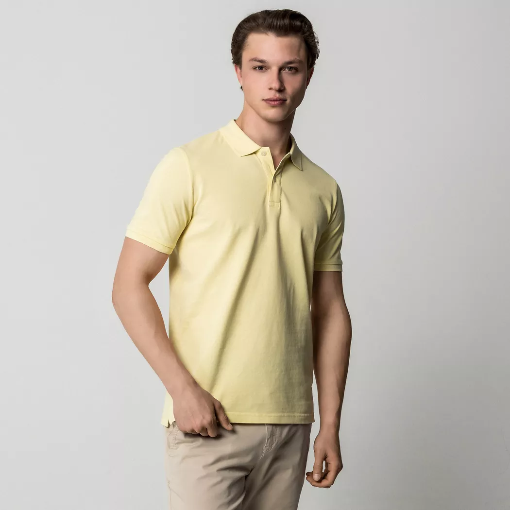 Manor Man - Polo Shirt, für Herren, Gelb Pastel, Größe S