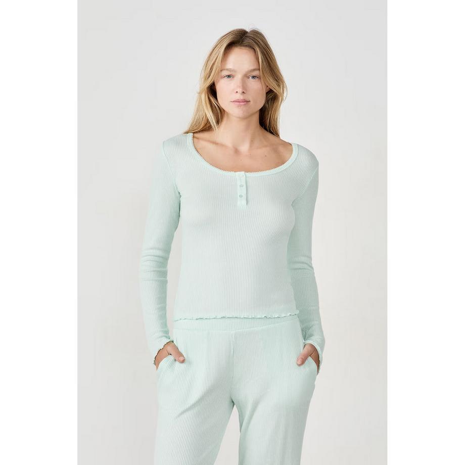 Etam T-shirt a costine a maniche lunghe  