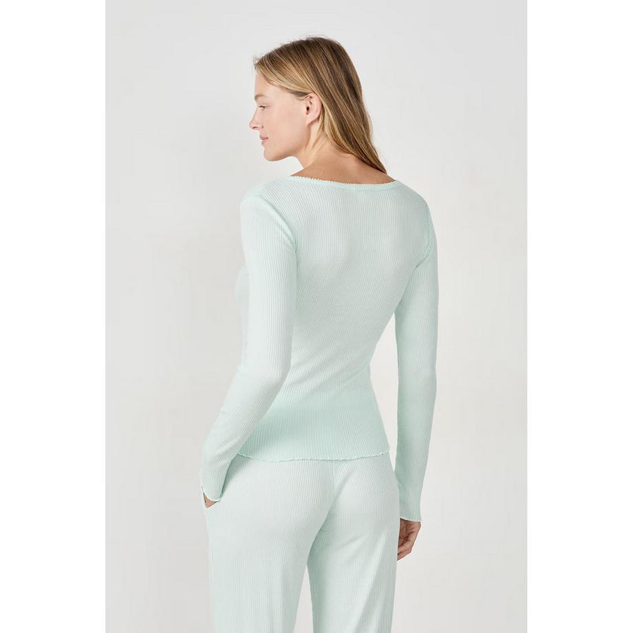 Etam T-shirt a costine a maniche lunghe  