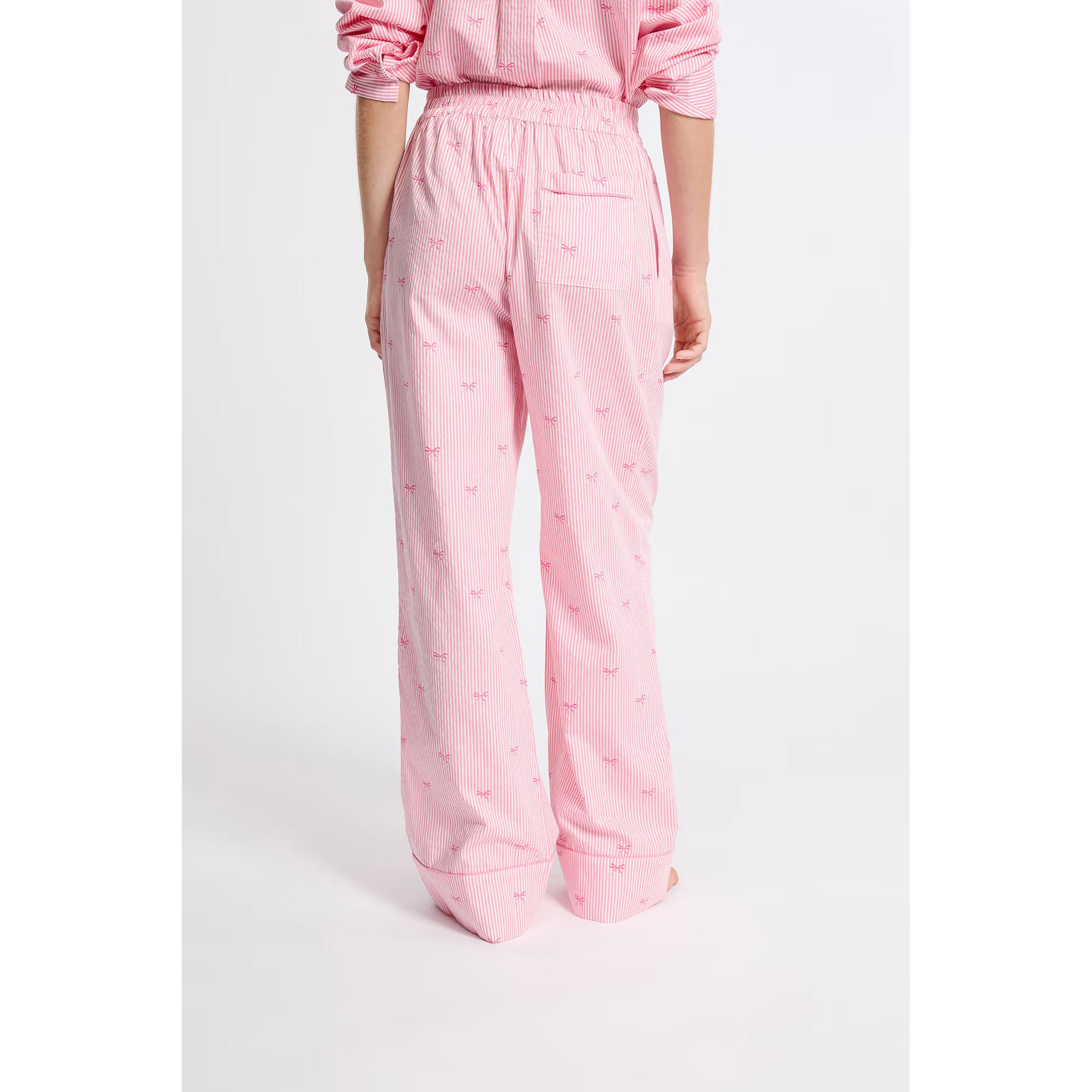 Etam Pantaloni pigiama a righe con stampa a fiocco  