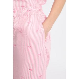 Etam Pantaloni pigiama a righe con stampa a fiocco  