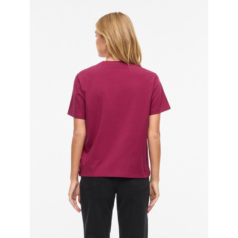 VILA T-Shirt Col Rond Manches Courtes  