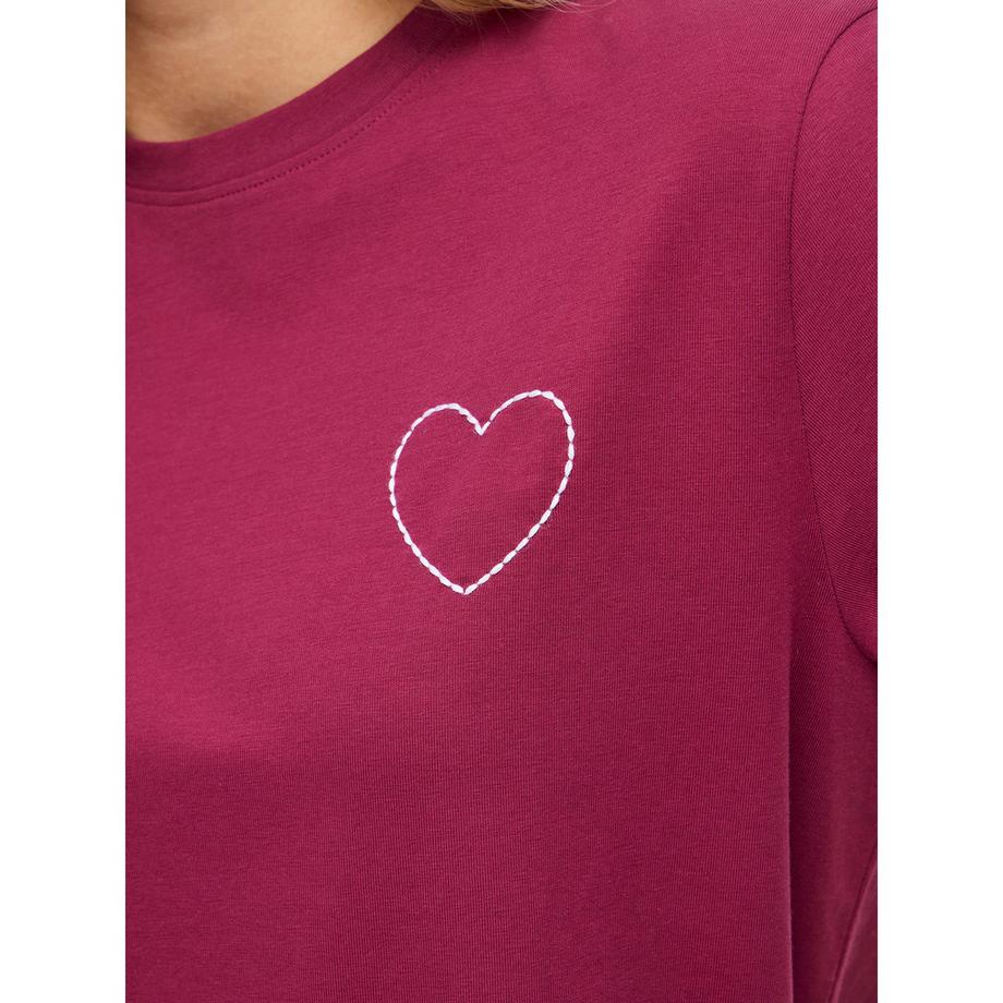 VILA T-Shirt Col Rond Manches Courtes  