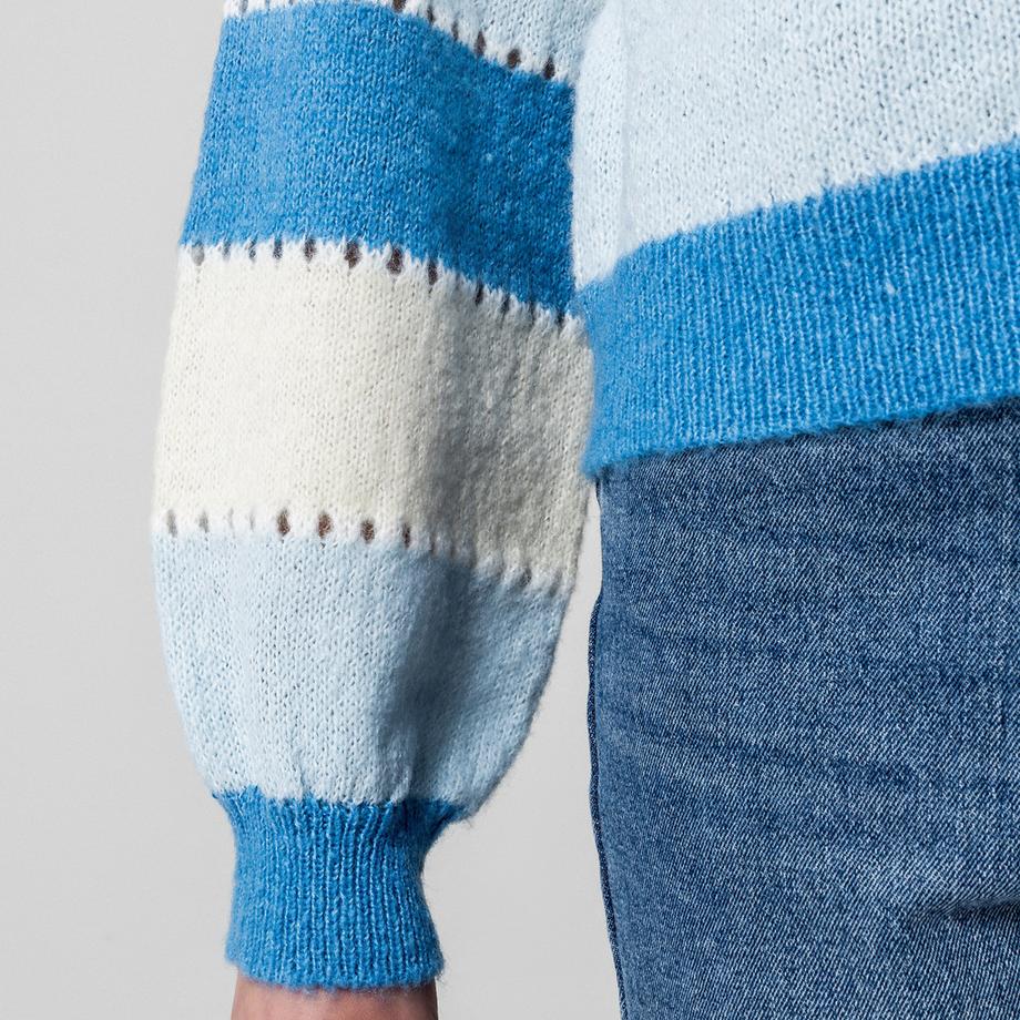 VILA Gestreifter U-Boot-Ausschnitt Pullover  