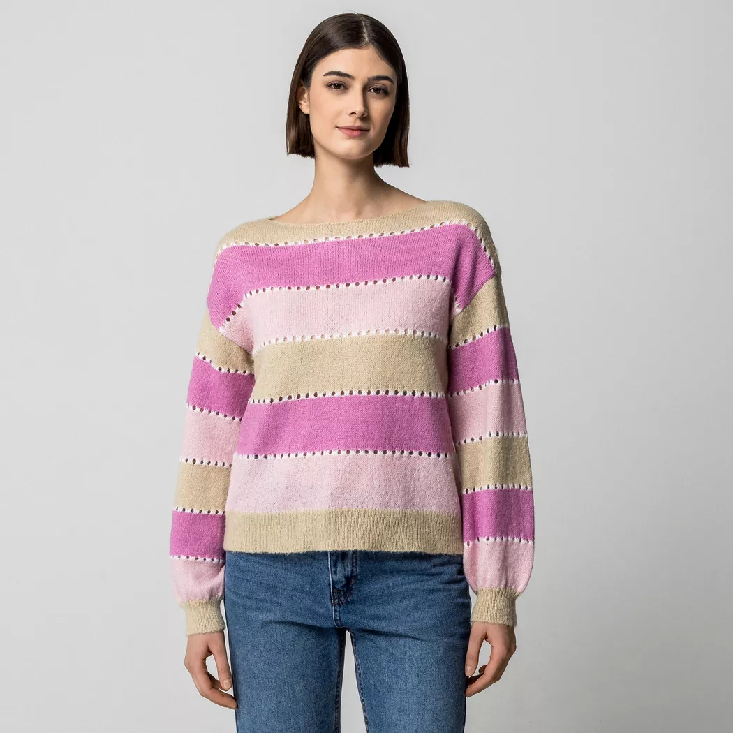 VILA - Pullover, für Damen, Rosa, Größe L