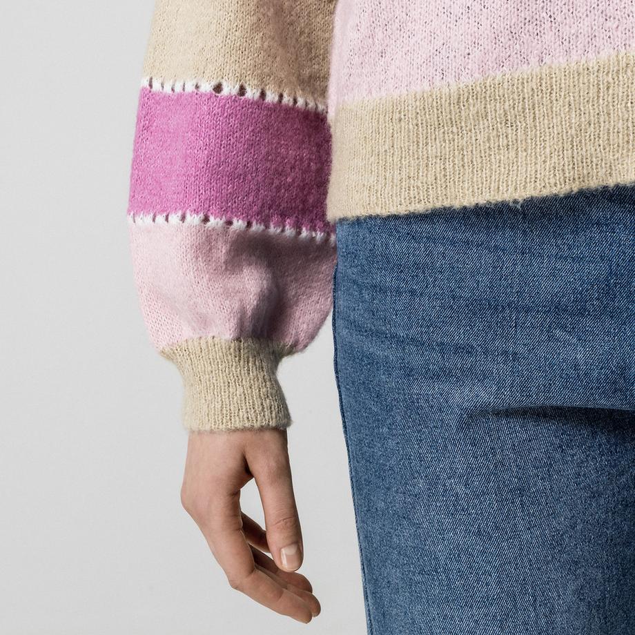 VILA Gestreifter U-Boot-Ausschnitt Pullover  