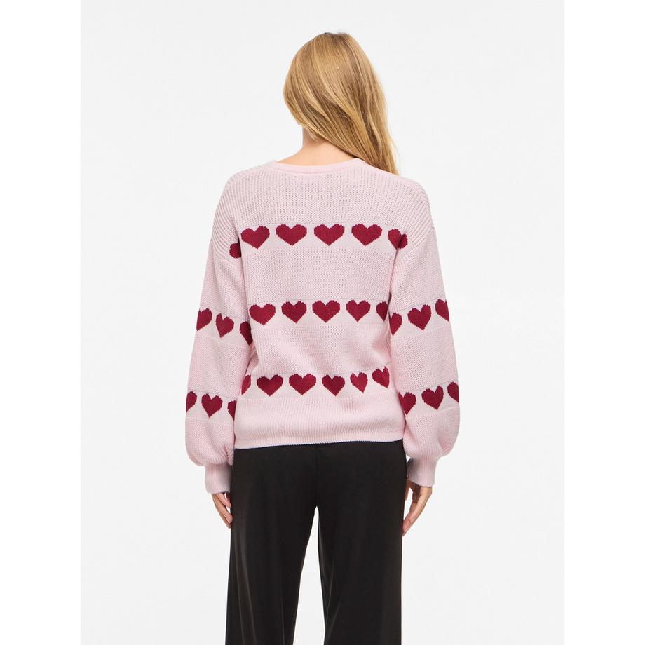 VILA Maglione con motivo a cuore e vestibilità rilassata  