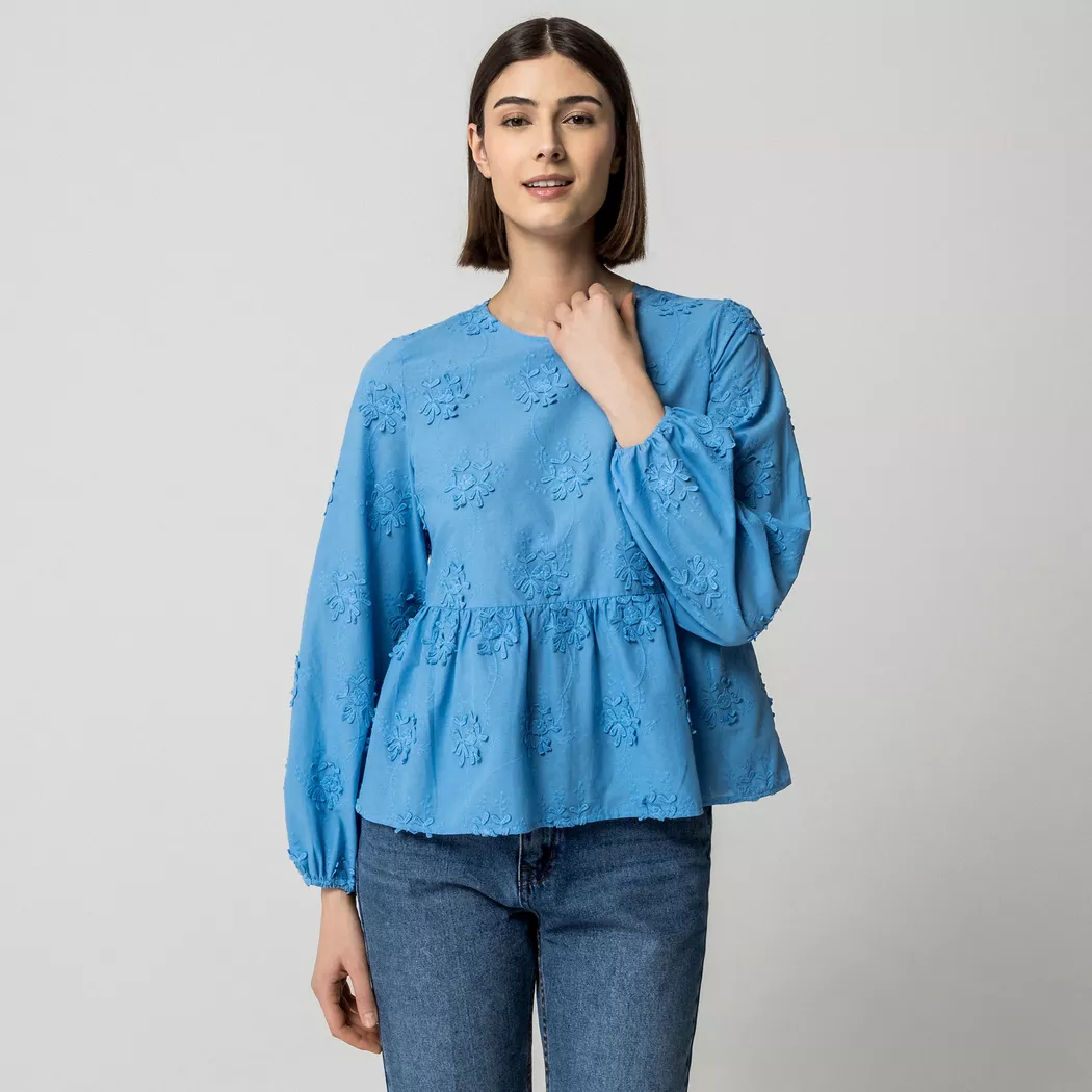 VILA - Bluse, für Damen, Blau, Größe 34