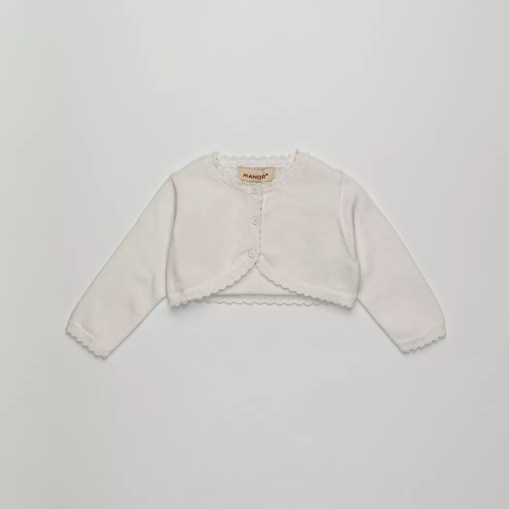 Manor Baby - Cardigan, 104, Weiss