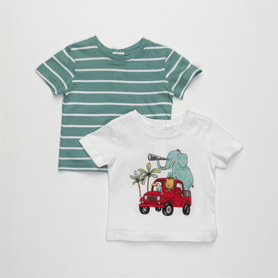 Lot de 2 t-shirts, manches courtes