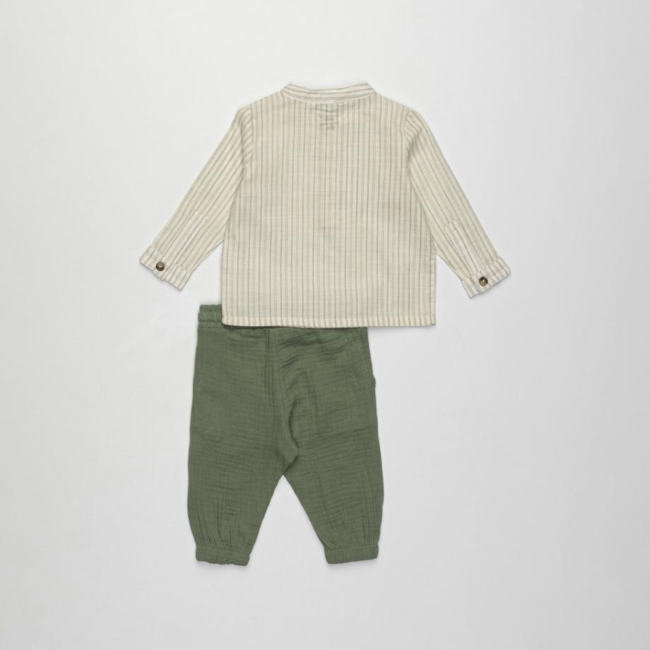 Manor Baby Ensemble T-shirt et pantalon rayé  