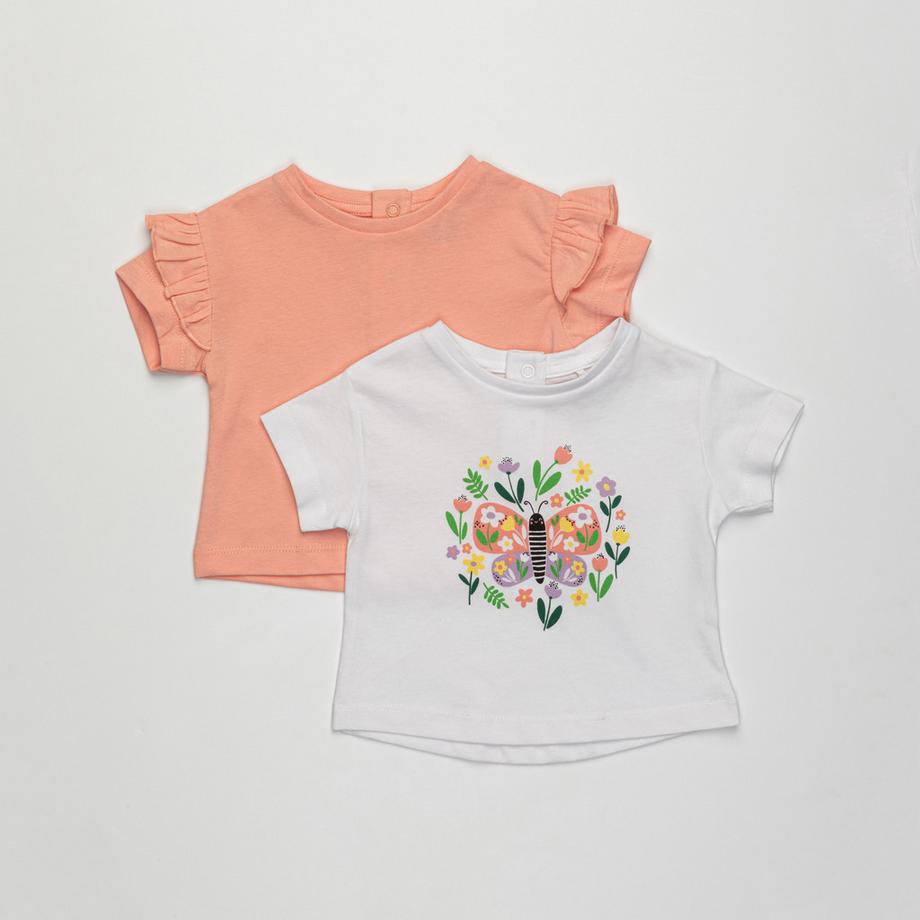 T-shirt, maniche corte, 2-pack