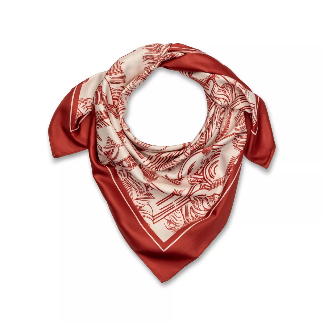 Manor Woman Foulard Scarf Terracotta Onesize