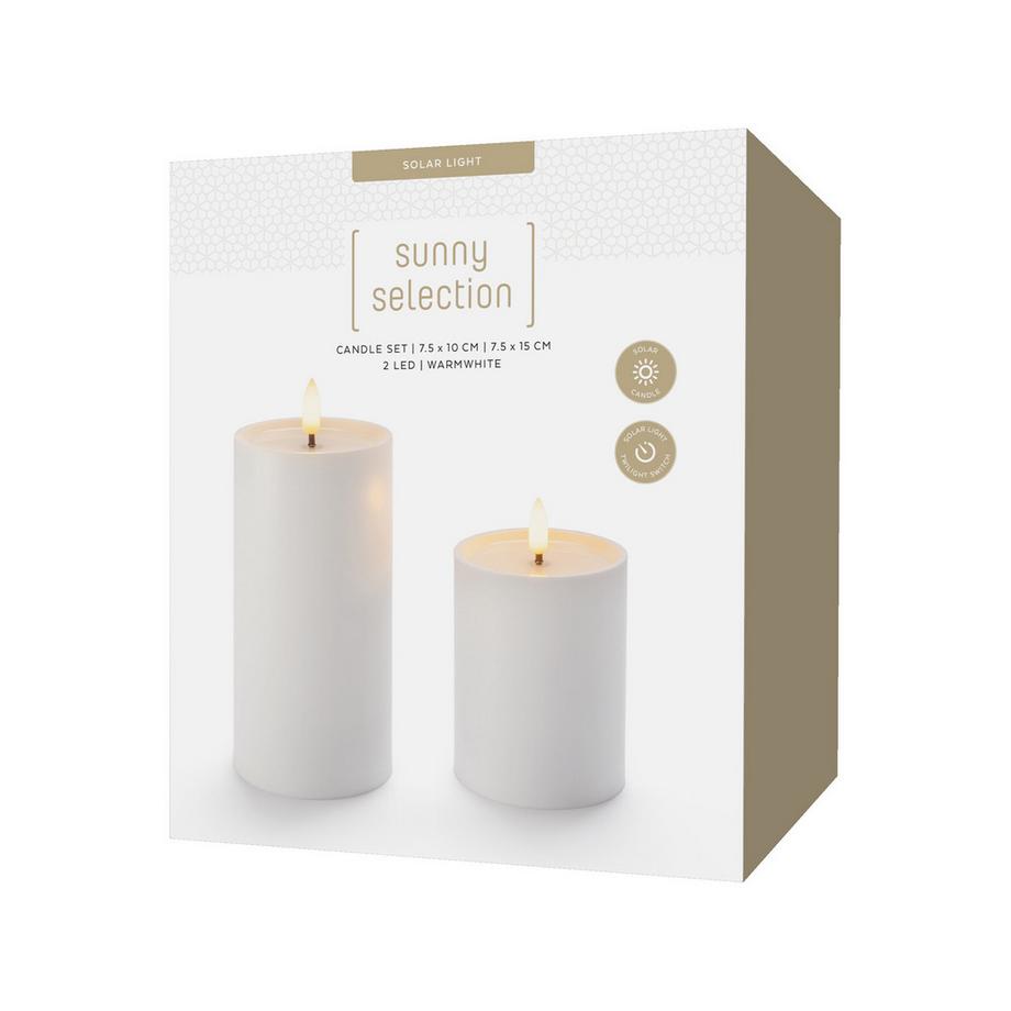 STT Bougie cylindrique à LED Solar Set small 