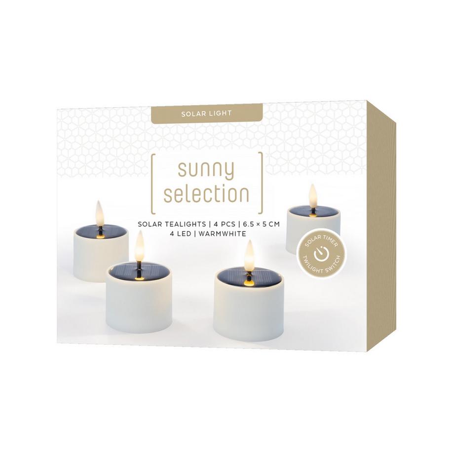 STT Bougie cylindrique à LED Solar Teelichter 