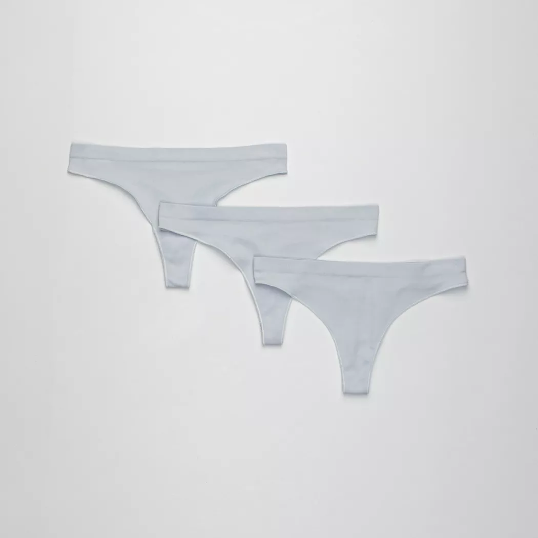 Only Lingerie - Triopack, String, für Damen, Blau Größe M/L