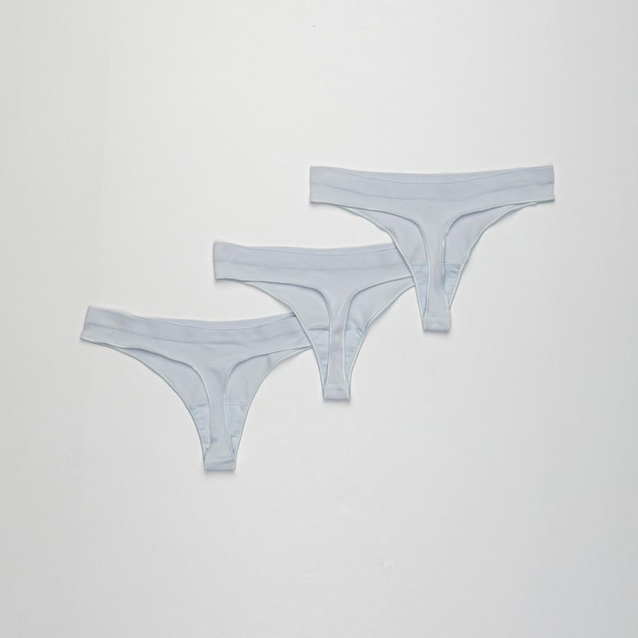 Only Lingerie Vicky Rib Seamless String Lot de 3  