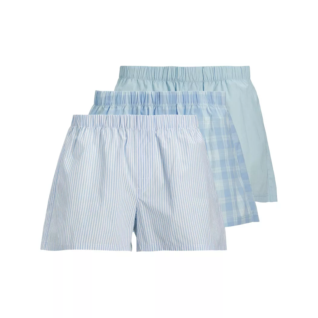 Jack & Jones Milano Boxer 3 Pack Chambray Blue/Striped/Checks L 6