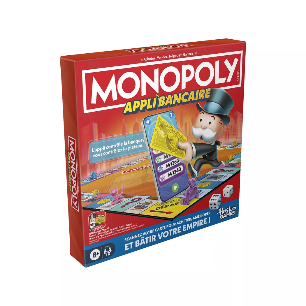 Hasbro Games - Monopoly Appli Bancaire, französisch, Multicolor