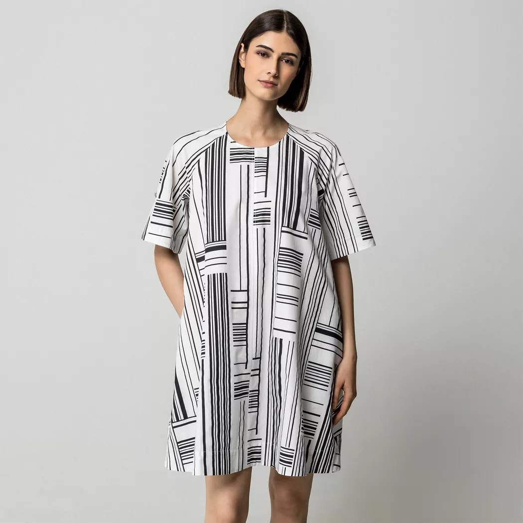 Manor Woman - Freizeitkleid, für Damen, Weiss Bedruckt, Größe 44