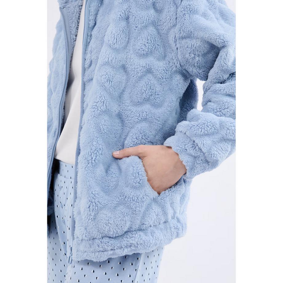 Etam Pyjama Set avec Hoodie Motif Coeur et Pantalon à Pois  