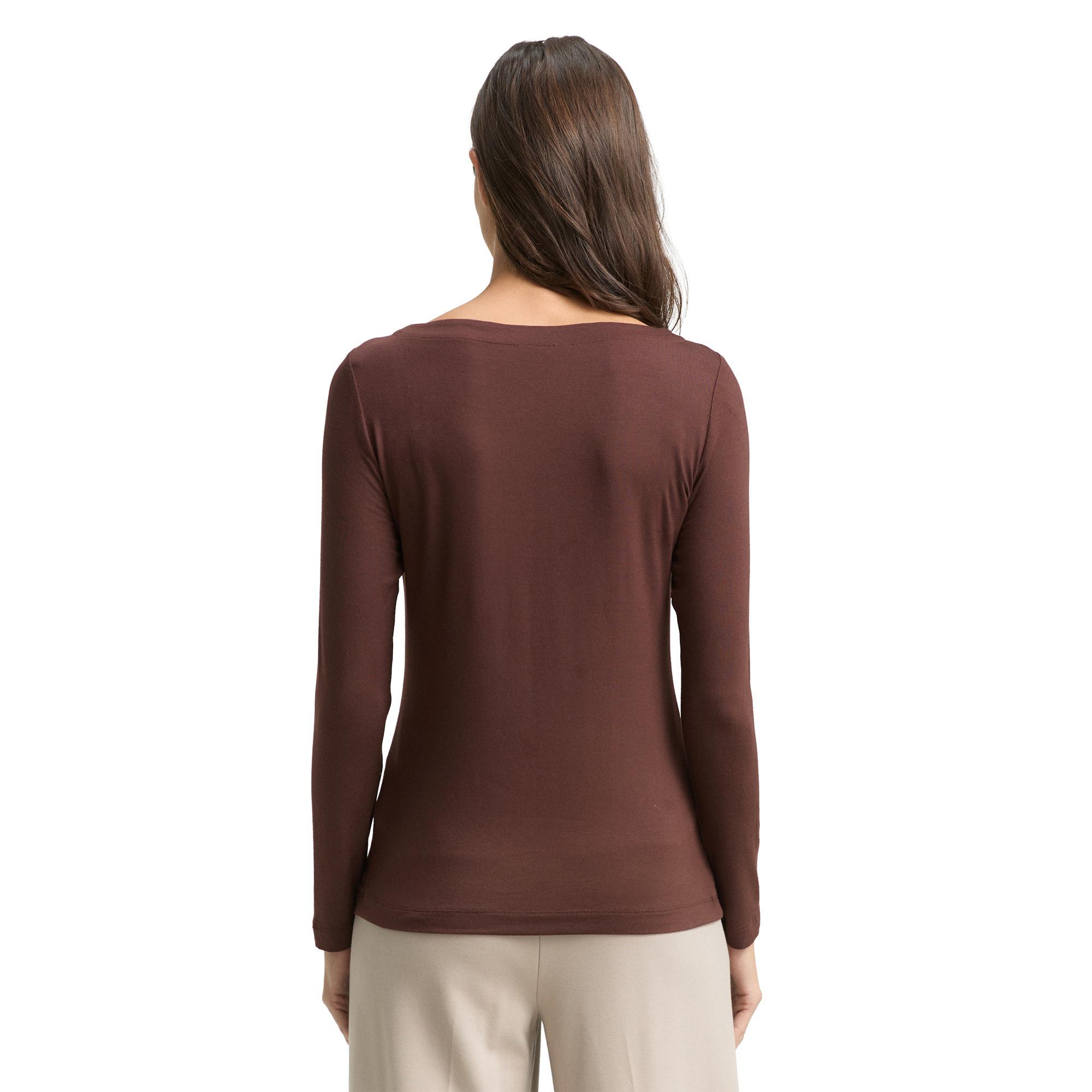 TOM TAILOR Langarm U-Boot-Ausschnitt T-Shirt  