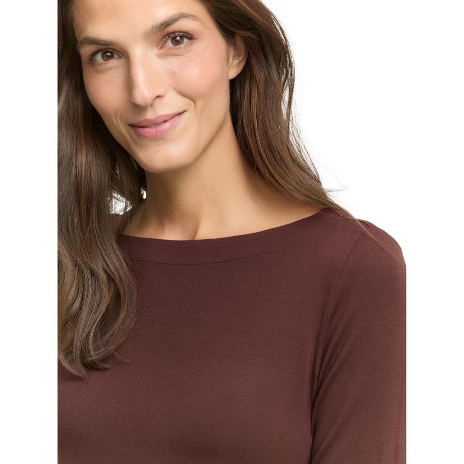 TOM TAILOR Langarm U-Boot-Ausschnitt T-Shirt  