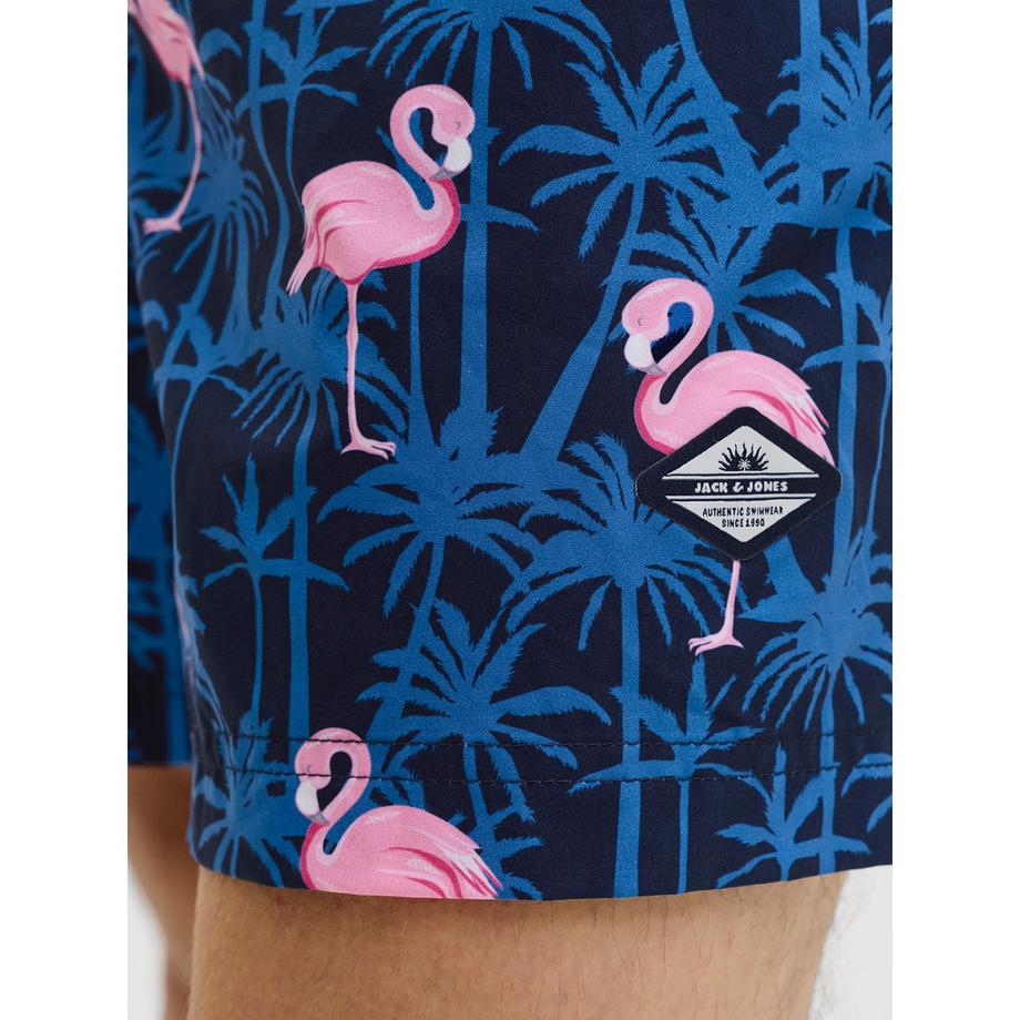JACK & JONES Badeshorts mit Flamingoprint  