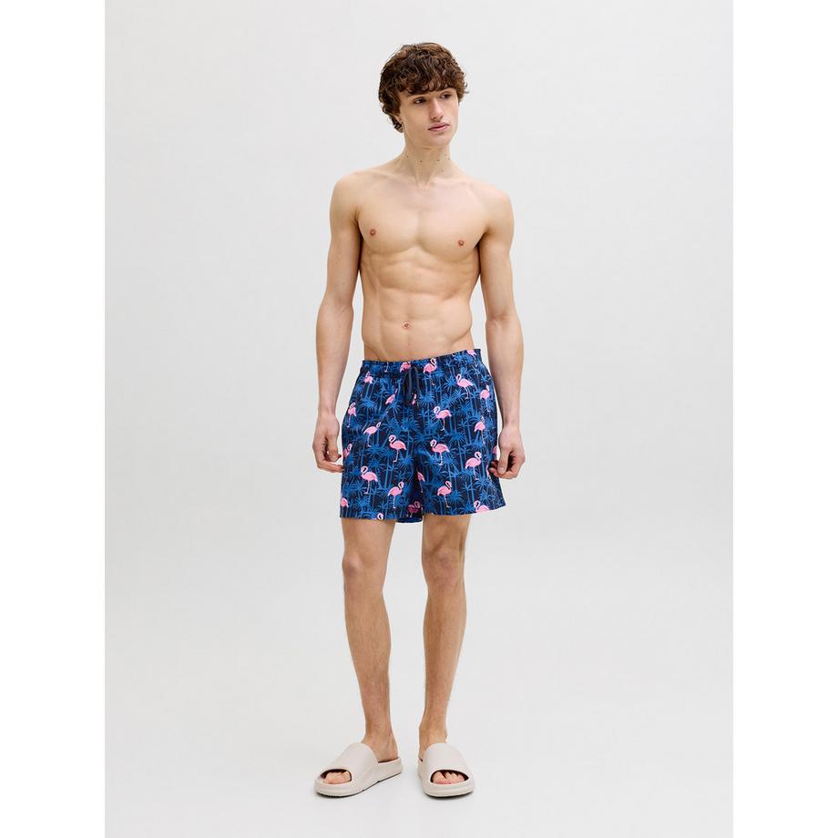 JACK & JONES Badeshorts mit Flamingoprint  