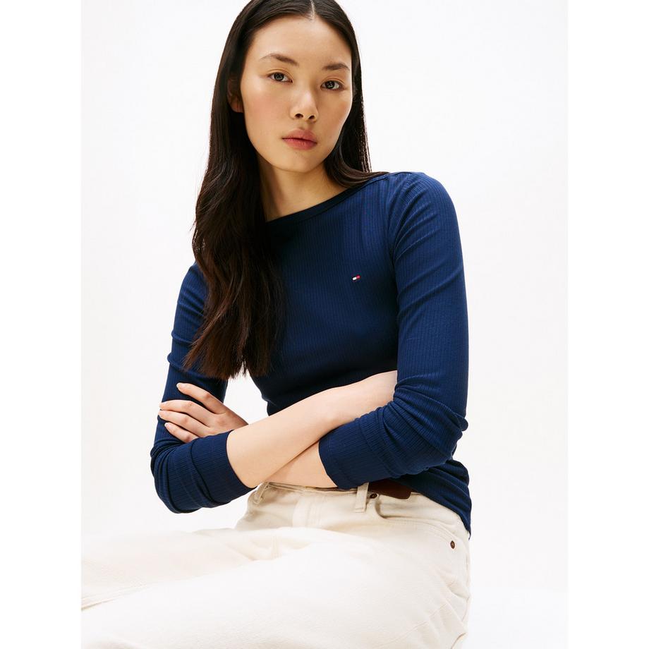 TOMMY HILFIGER Geripptes Langarm T-Shirt  