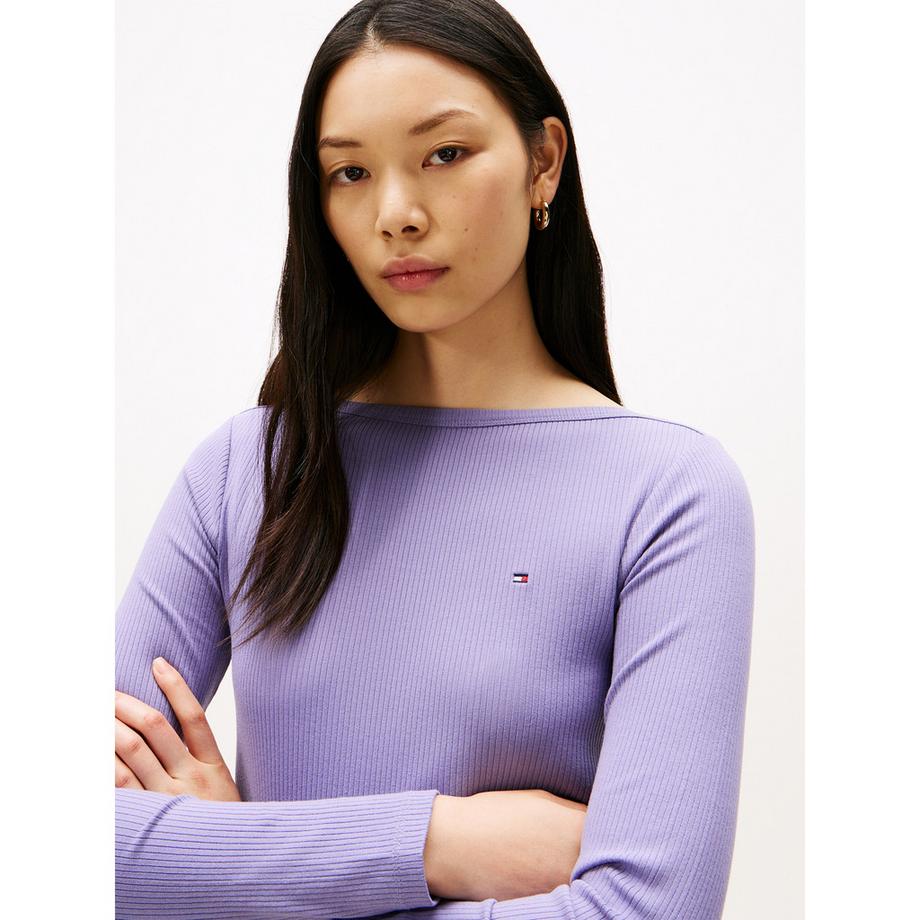 TOMMY HILFIGER T-shirt côtelé à manches longues  
