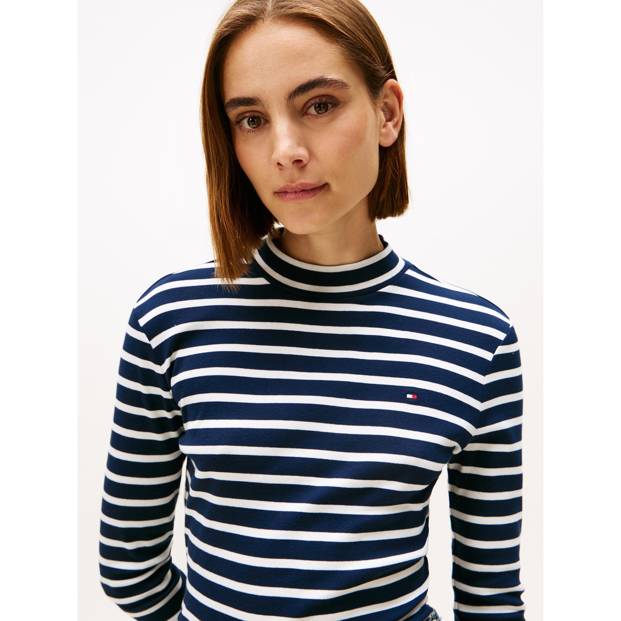 TOMMY HILFIGER T-shirt à col montant et manches longues  