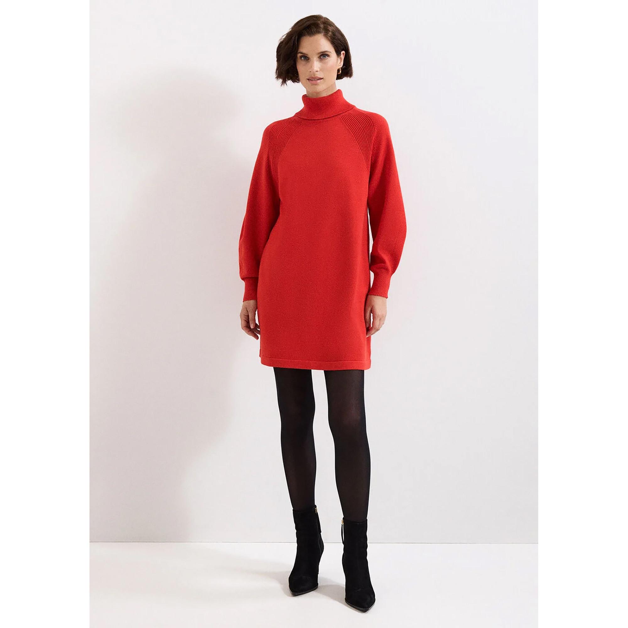 Phase Eight Langarm Strick Mini Kleid  