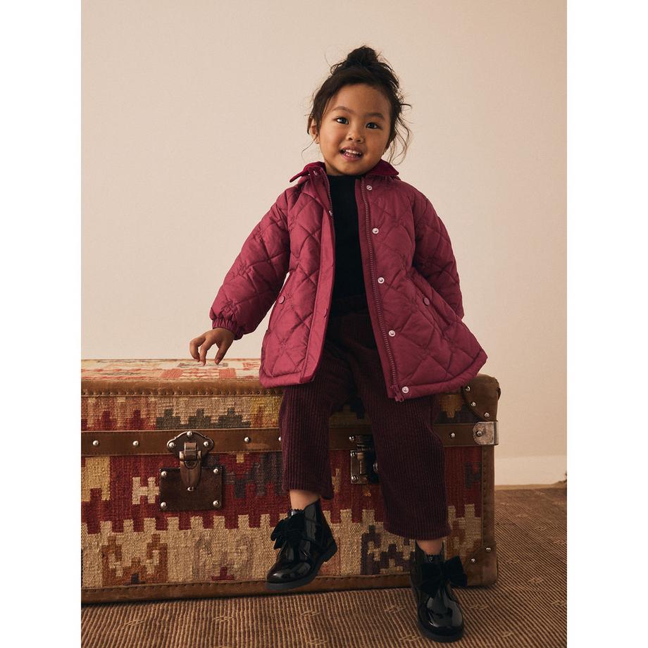 Next Veste matelassée avec col en velours côtelé  